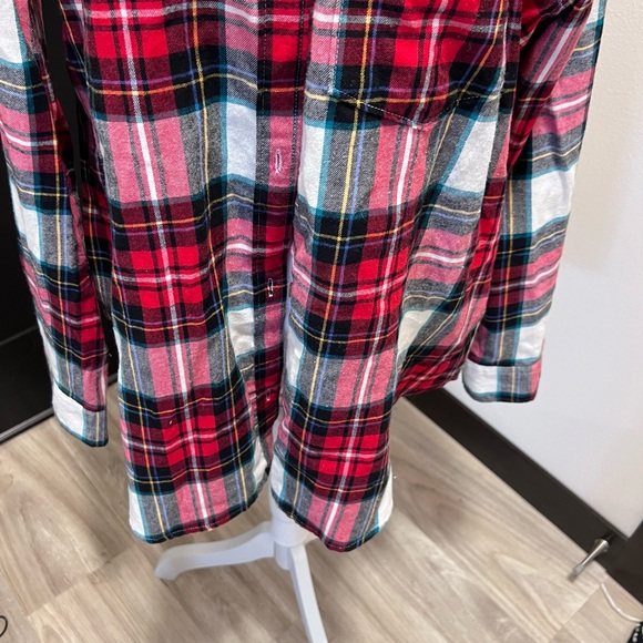 Old Navy Women’s XL Red/Black/White Flannel 100% Cotton Soft - Picture 3 of 7